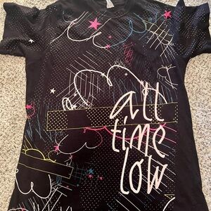 All Time Low - vintage Black Graphic Tee with Colorful Design